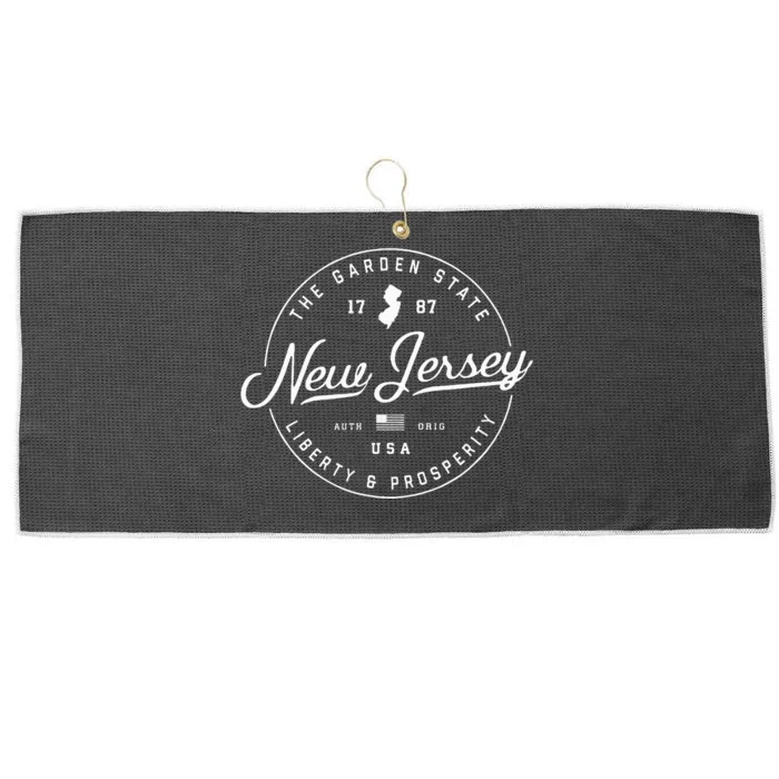 New Jersey  Us State Travel Vacation S Nj Usa Large Microfiber Waffle Golf Towel