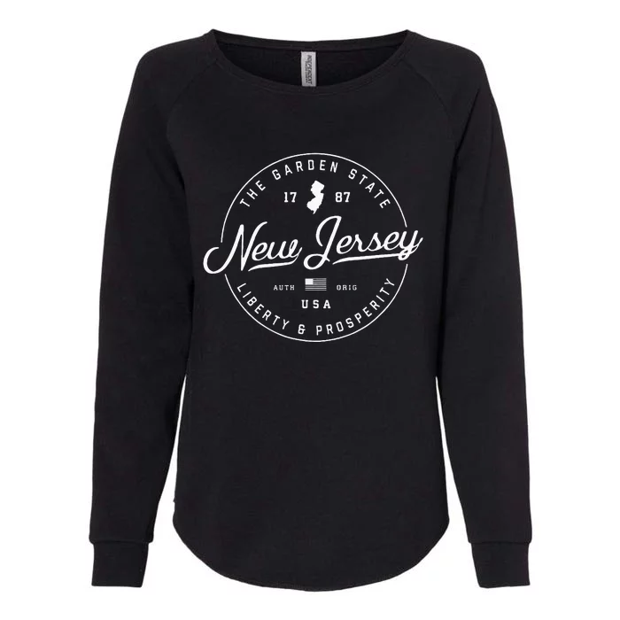 New Jersey  Us State Travel Vacation S Nj Usa Womens California Wash Sweatshirt