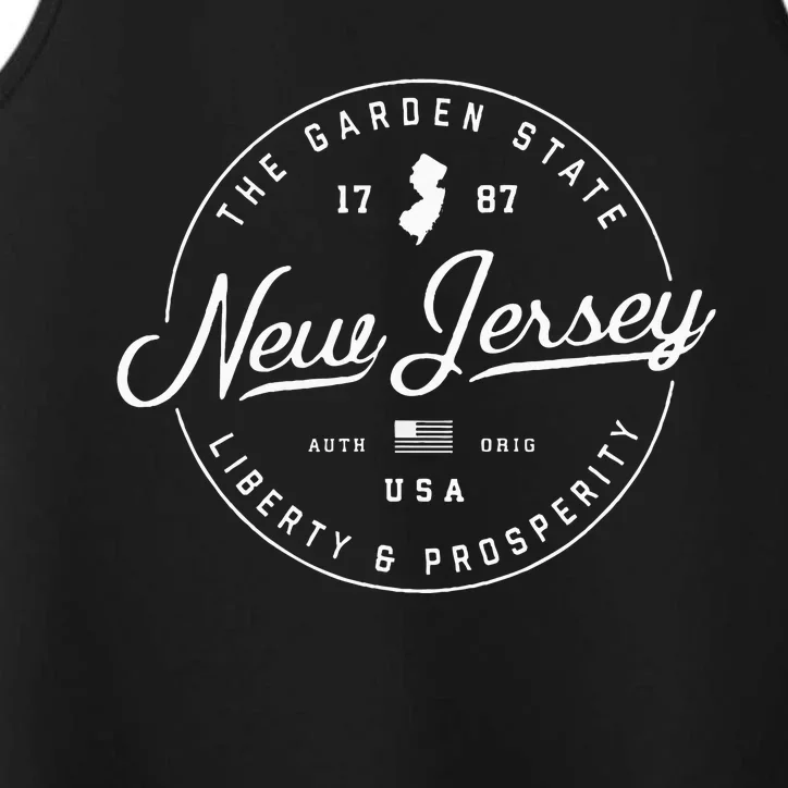 New Jersey  Us State Travel Vacation S Nj Usa Performance Tank