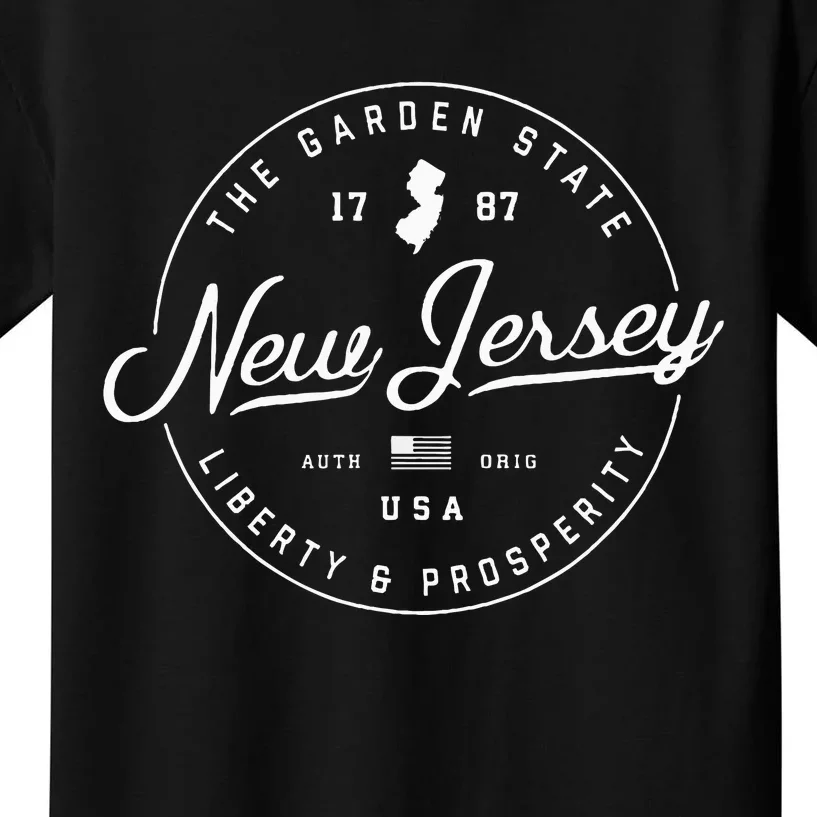 New Jersey  Us State Travel Vacation S Nj Usa Kids T-Shirt