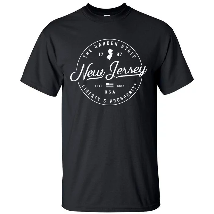 New Jersey Us State Travel Vacation Nj Usa T Tall T-Shirt