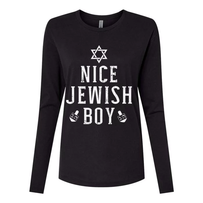 Nice jewish  with dreidel for hanukkah or Bar Mitzvah Womens Cotton Relaxed Long Sleeve T-Shirt