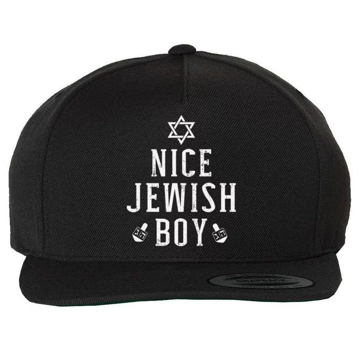 Nice jewish  with dreidel for hanukkah or Bar Mitzvah Wool Snapback Cap