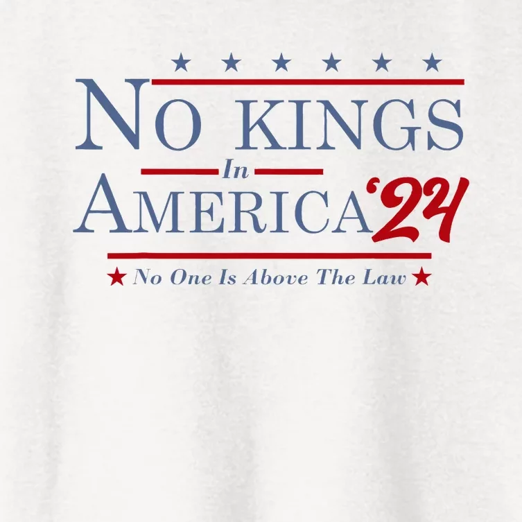 No Kings In America 2024 No One Is Above The Law Women's Crop Top Tee