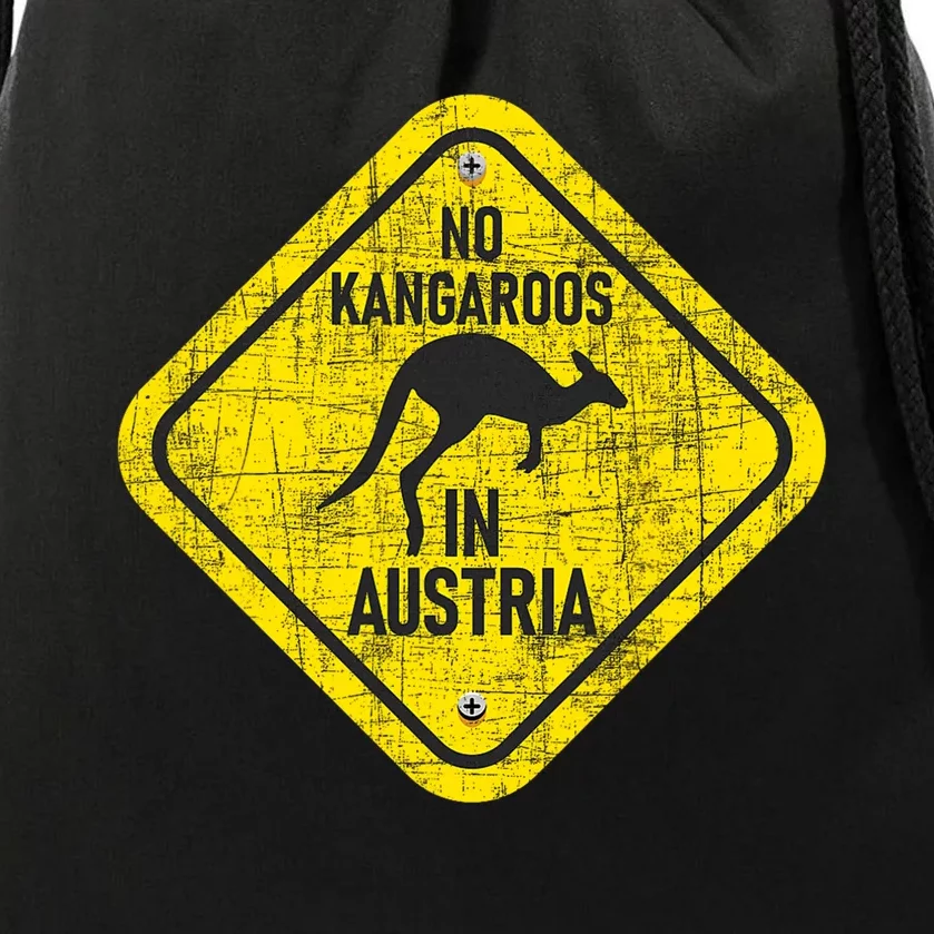 No Kangaroos In Austria Zookeeper Wildlife Animal Lover Drawstring Bag