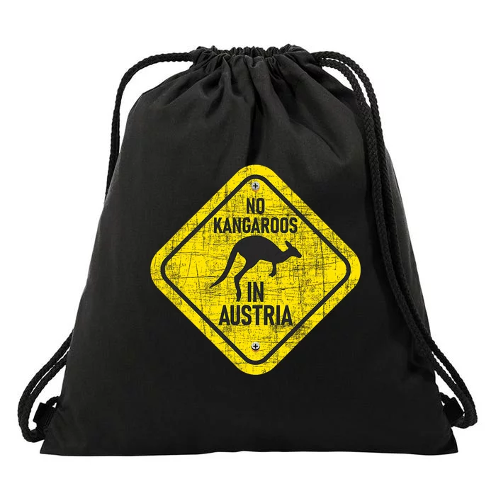 No Kangaroos In Austria Zookeeper Wildlife Animal Lover Drawstring Bag