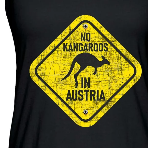 No Kangaroos In Austria Zookeeper Wildlife Animal Lover Ladies Essential Flowy Tank