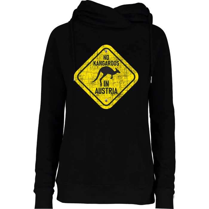 No Kangaroos In Austria Zookeeper Wildlife Animal Lover Womens Funnel Neck Pullover Hood