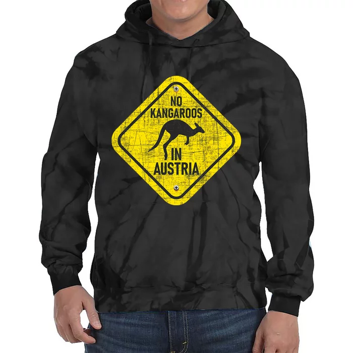 No Kangaroos In Austria Zookeeper Wildlife Animal Lover Tie Dye Hoodie