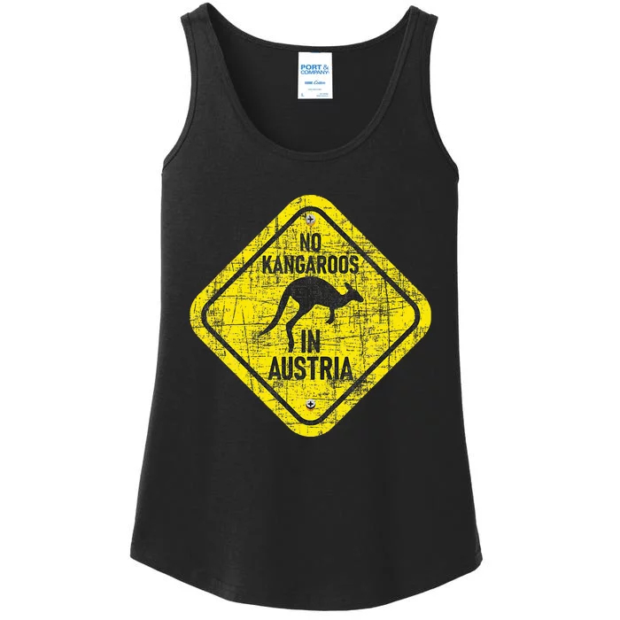 No Kangaroos In Austria Zookeeper Wildlife Animal Lover Ladies Essential Tank