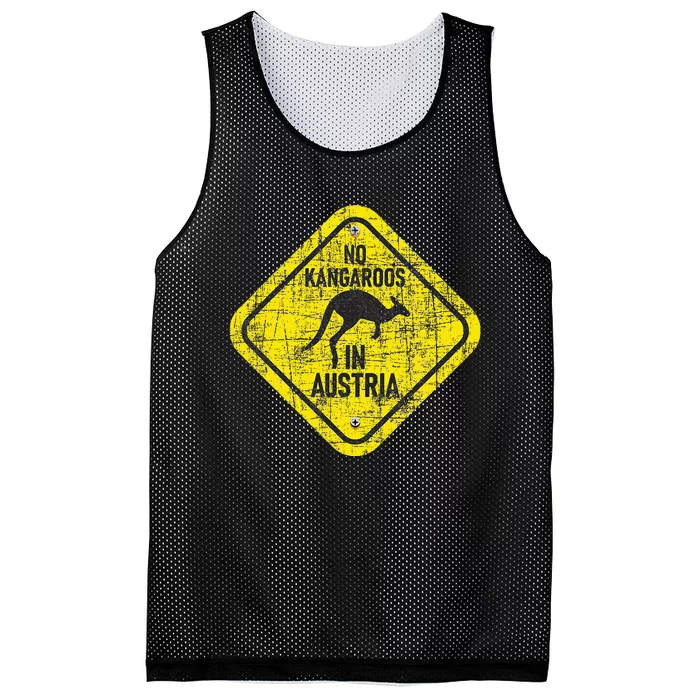 No Kangaroos In Austria Zookeeper Wildlife Animal Lover Mesh Reversible Basketball Jersey Tank