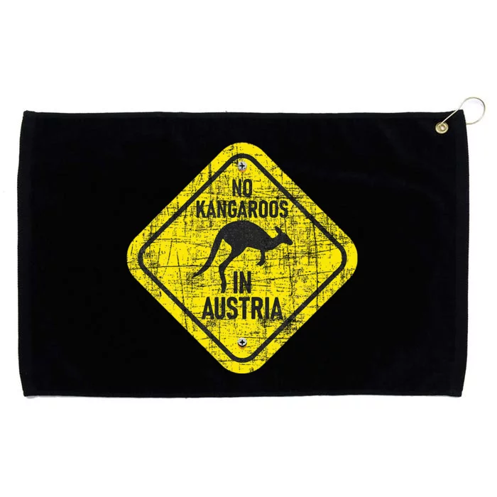 No Kangaroos In Austria Zookeeper Wildlife Animal Lover Grommeted Golf Towel