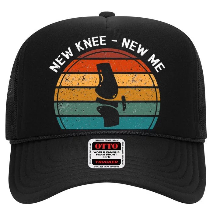 New Knee New Me Knee Surgery Knee Replacement High Crown Mesh Trucker Hat