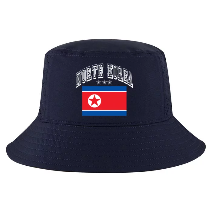 North Korea Patriotic Throwback Flag Souvenir Great Gift Cool Comfort Performance Bucket Hat