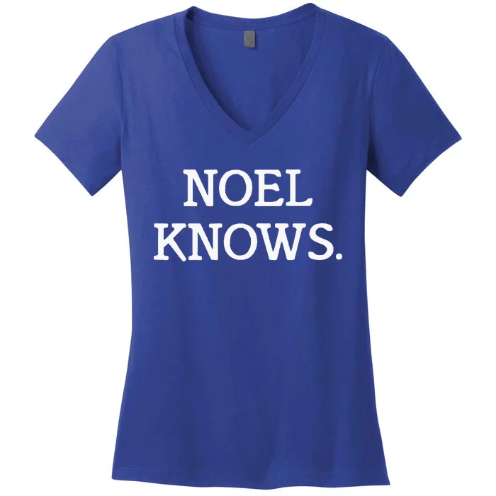 Noel Knows Personalized Novelty Women's V-Neck T-Shirt