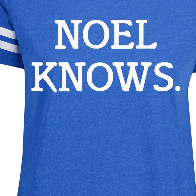 Noel Knows Personalized Novelty Enza Ladies Jersey Football T-Shirt