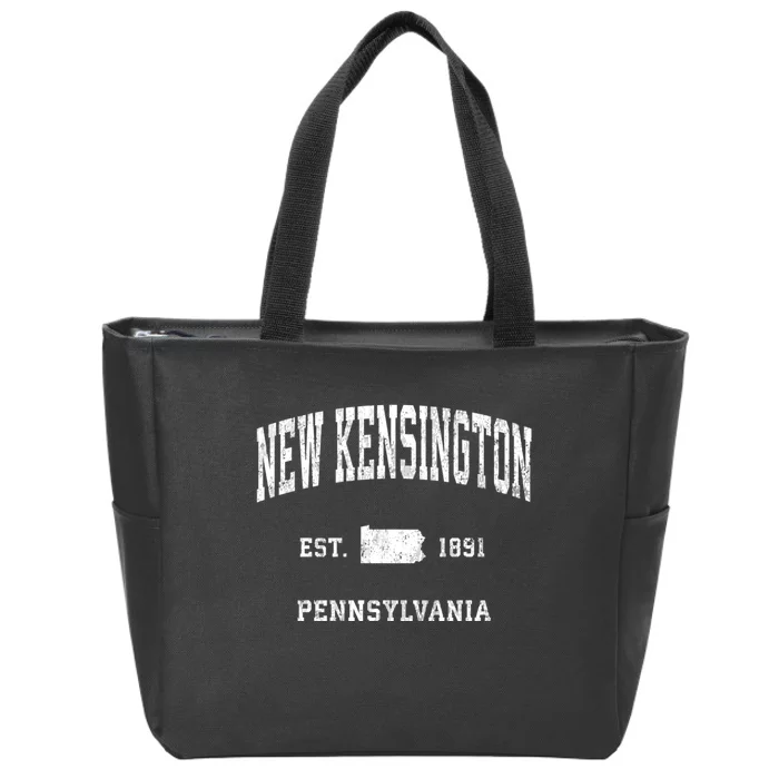 New Kensington Pennsylvania Pa Vintage Athletic Sports Zip Tote Bag