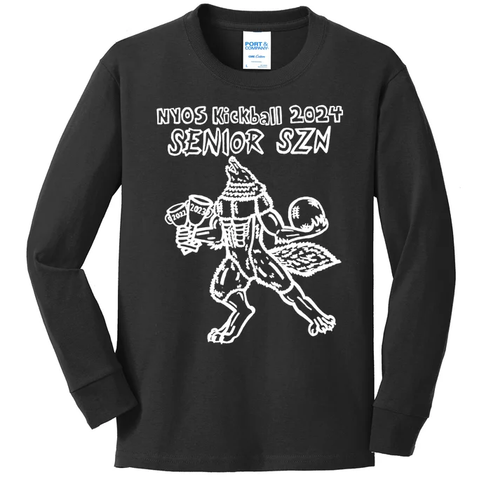 Nyos Kickball Tournament 2024 Senior Class Design Kids Long Sleeve Shirt