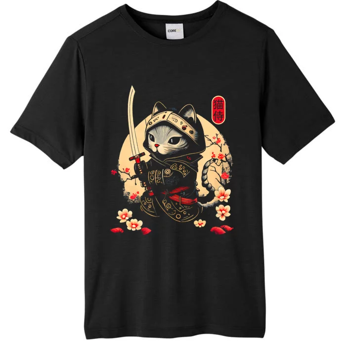 Ninja Kitten Warriors Japanese Samurai Cat Tattoo Kawaii Ninja Cat ChromaSoft Performance T-Shirt