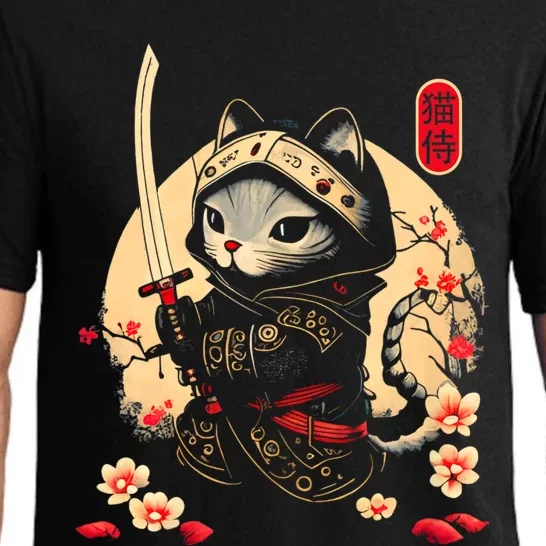 Ninja Kitten Warriors Japanese Samurai Cat Tattoo Kawaii Ninja Cat Pajama Set