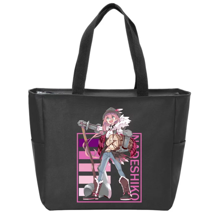 Nadeshiko Kagamihara Yuru Camp Zip Tote Bag