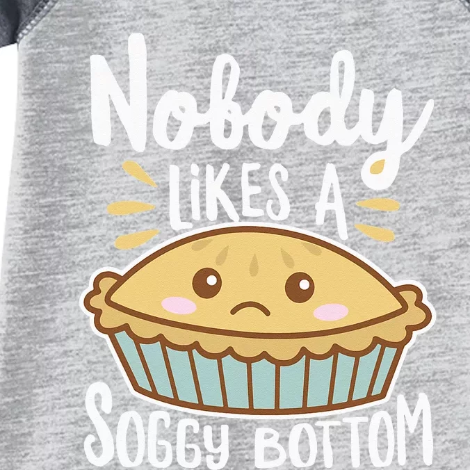 Nobody Likes A Soggy Bottom British Baking Funny Infant Baby Jersey Bodysuit