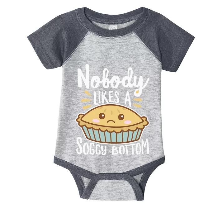 Nobody Likes A Soggy Bottom British Baking Funny Infant Baby Jersey Bodysuit