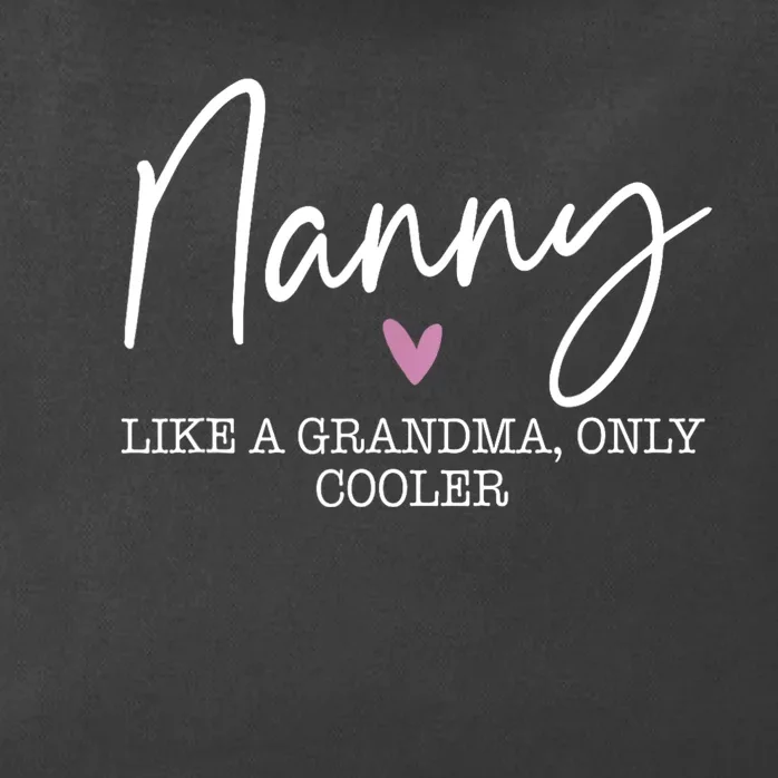 Nanny Like A Grandma Only Cooler Heart MotherS Day Nanny Zip Tote Bag