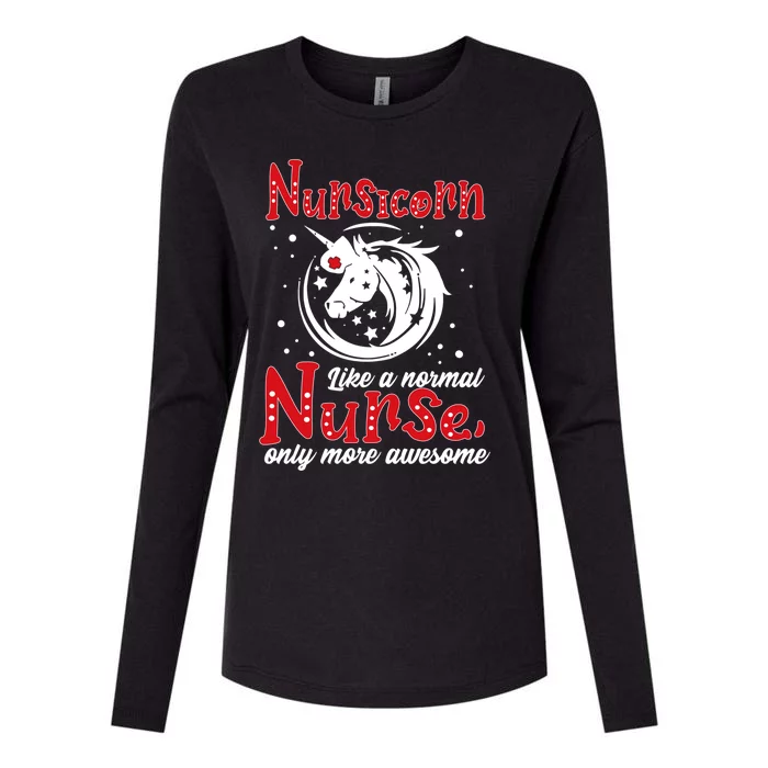 Nursicorn Like A Normal Nurse Only More Awesome For Nurse Gift Womens Cotton Relaxed Long Sleeve T-Shirt