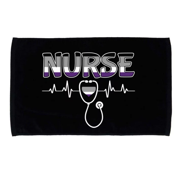 Nurse Lgbtq Asexual Ace Pride Flag Registered Nursing Rn Gift Microfiber Hand Towel