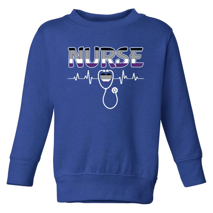 Nurse Lgbtq Asexual Ace Pride Flag Registered Nursing Rn Gift Toddler Sweatshirt