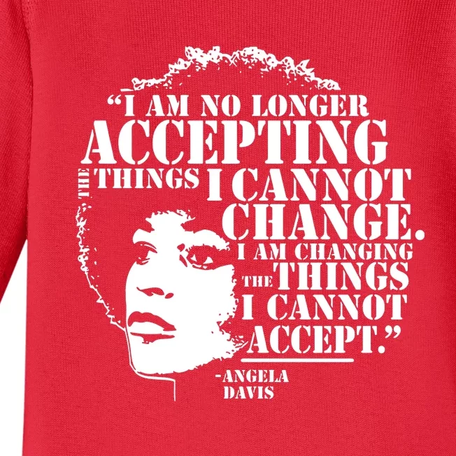 No Longer Accepting Things I Cannot Change Baby Long Sleeve Bodysuit