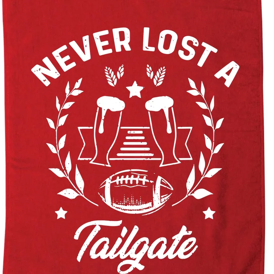 Never Lost A Tailgate Platinum Collection Golf Towel