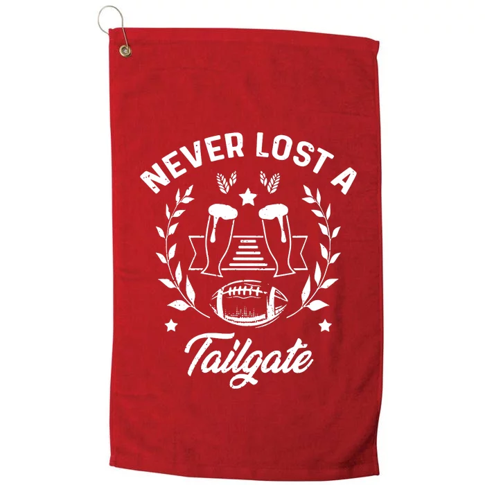 Never Lost A Tailgate Platinum Collection Golf Towel