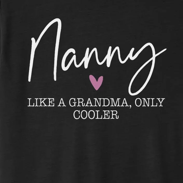 Nanny Like A Grandma Only Cooler Heart MotherS Day Nanny ChromaSoft Performance T-Shirt