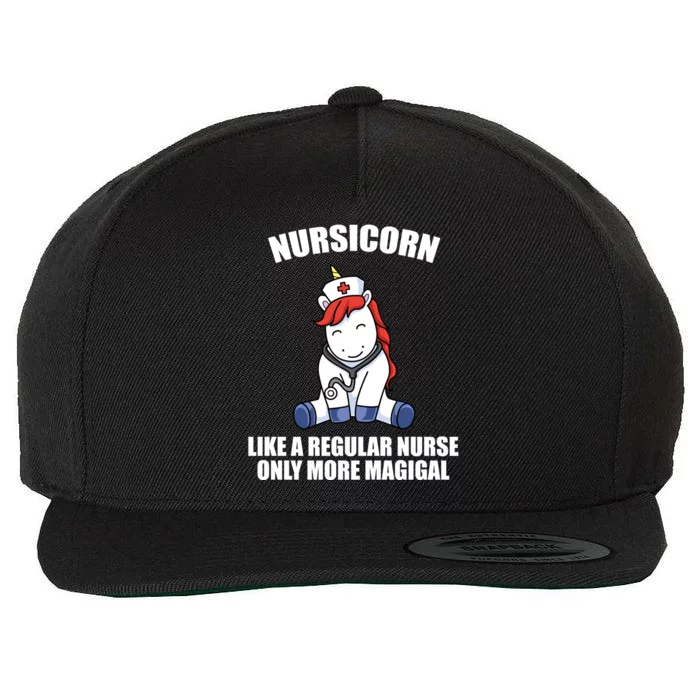 Nursicorn Like A Regular Nurse Only More Magical Funny Funny Gift Wool Snapback Cap