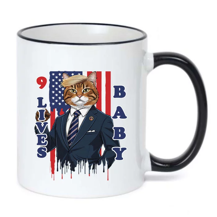 Nine Lives Baby Cat In Suite With Trump Hair Black Color Changing Mug