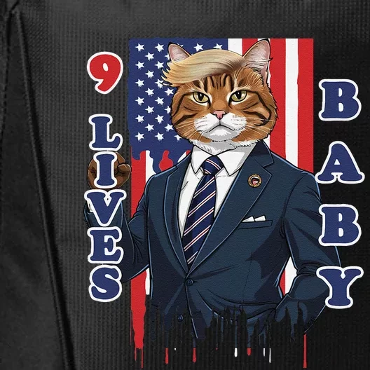 Nine Lives Baby Cat In Suite With Trump Hair City Backpack