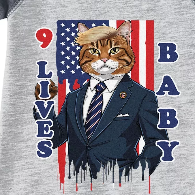 Nine Lives Baby Cat In Suite With Trump Hair Infant Baby Jersey Bodysuit