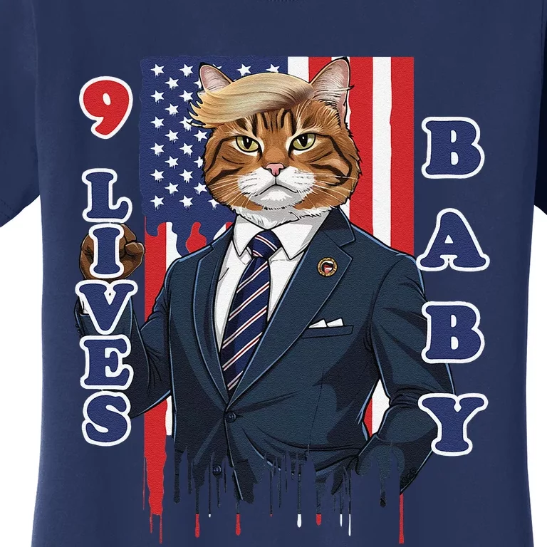 Nine Lives Baby Cat In Suite With Trump Hair Women's T-Shirt