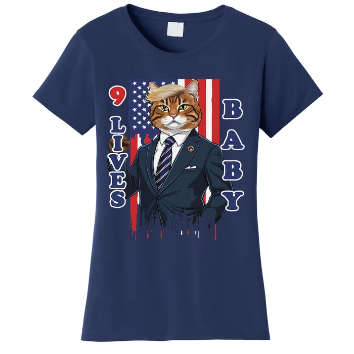 Nine Lives Baby Cat In Suite With Trump Hair Women's T-Shirt