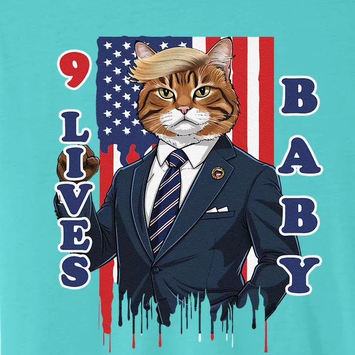 Nine Lives Baby Cat In Suite With Trump Hair ChromaSoft Performance T-Shirt