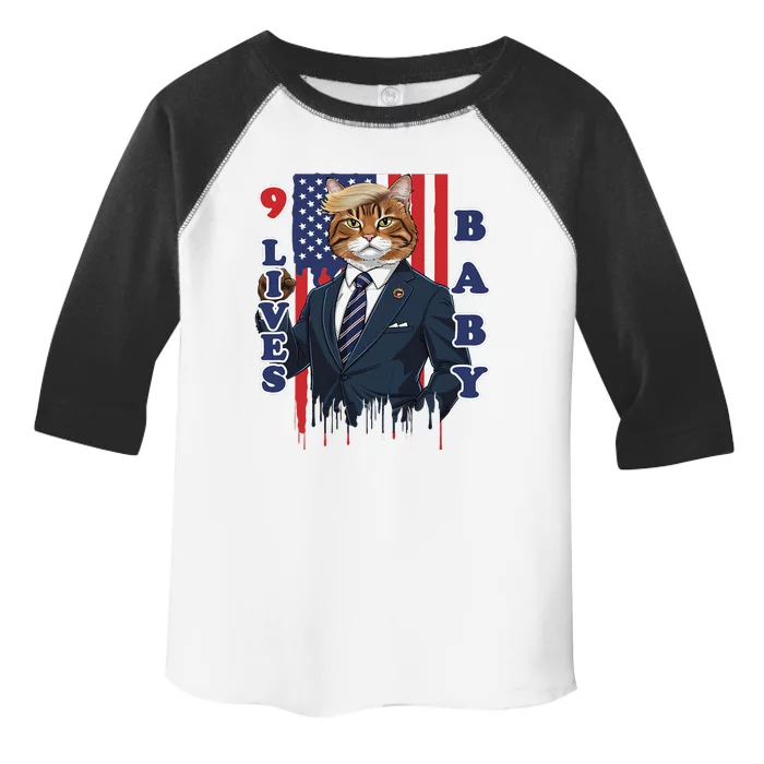 Nine Lives Baby Cat In Suite With Trump Hair Toddler Fine Jersey T-Shirt