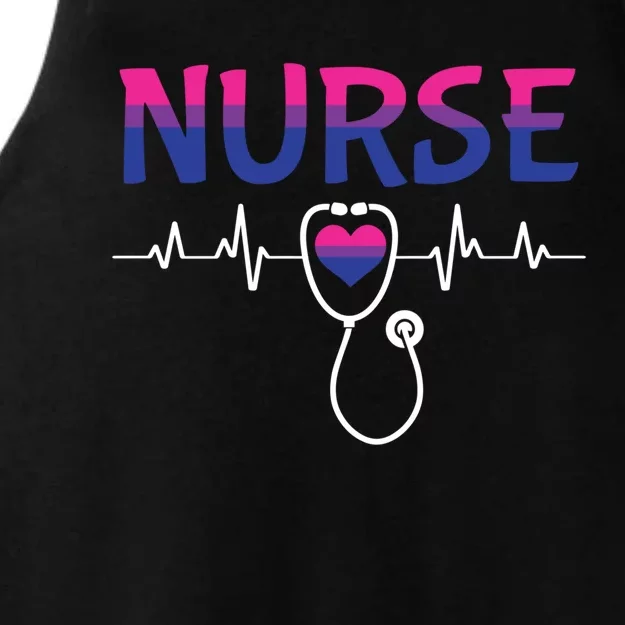 Nurse Lgbtq Bisexual Pride Flag Registered Nursing Rn Gift Ladies Tri-Blend Wicking Tank