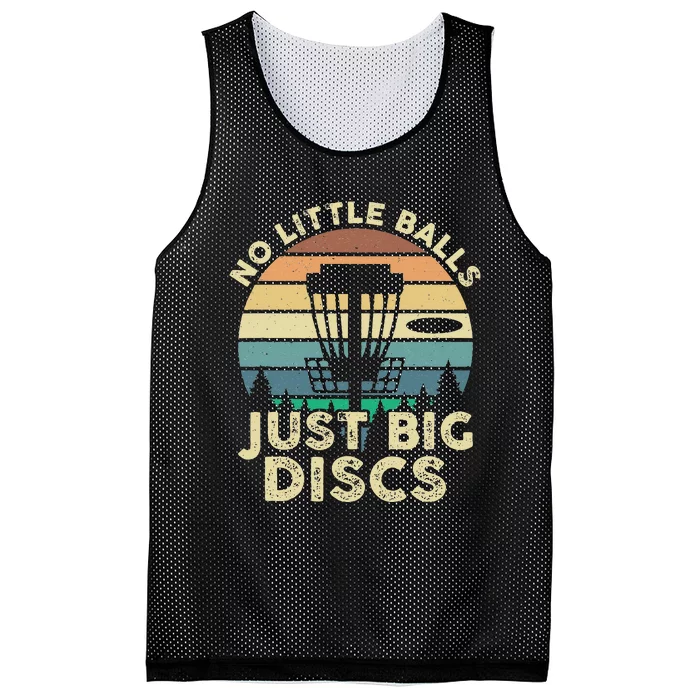 No Little Balls Just Big Discs Funny Disc Golf Mesh Reversible Basketball Jersey Tank