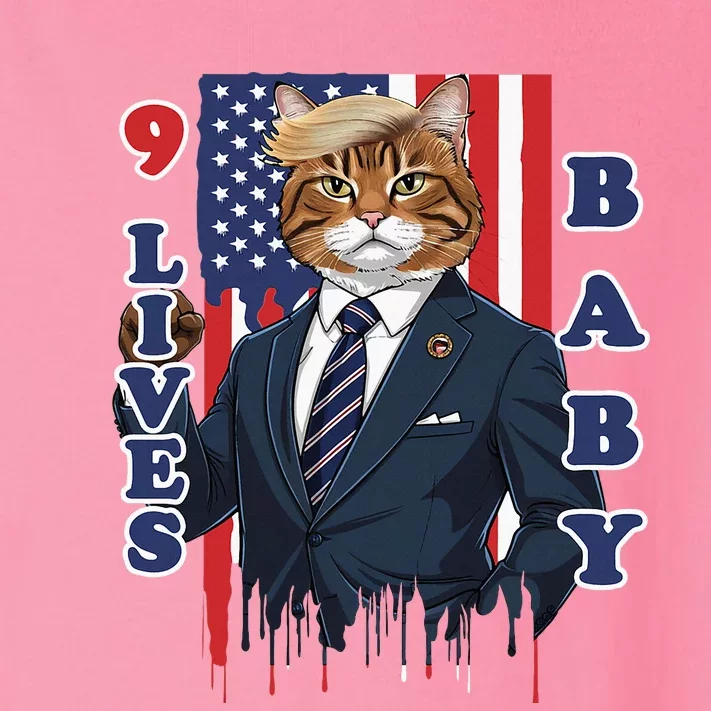 Nine Lives Baby Cat In Suite With Trump Hair Toddler Long Sleeve Shirt