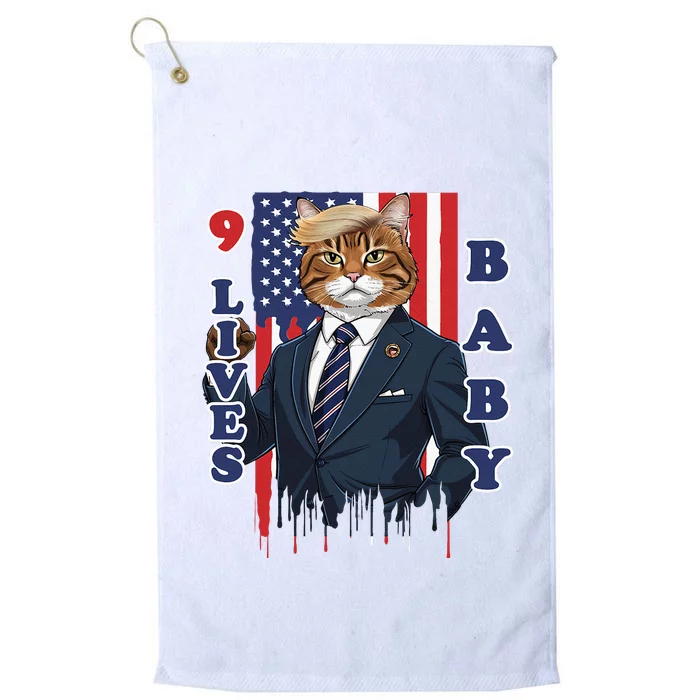 Nine Lives Baby Cat In Suite With Trump Hair Platinum Collection Golf Towel