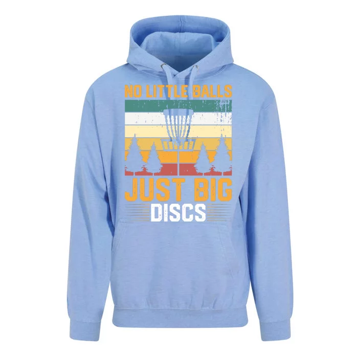 No Little Balls Just Big Vintage Disc Golf Frisbee Golf Unisex Surf Hoodie