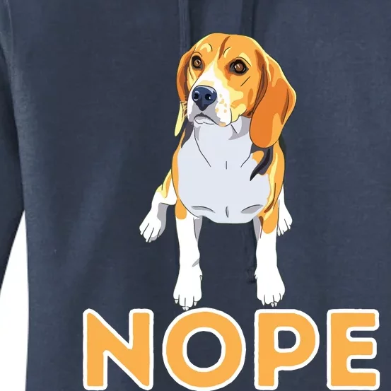 Nope Lazy Beagle Funny Beagle Dog Lover Pet Owner Women's Pullover Hoodie