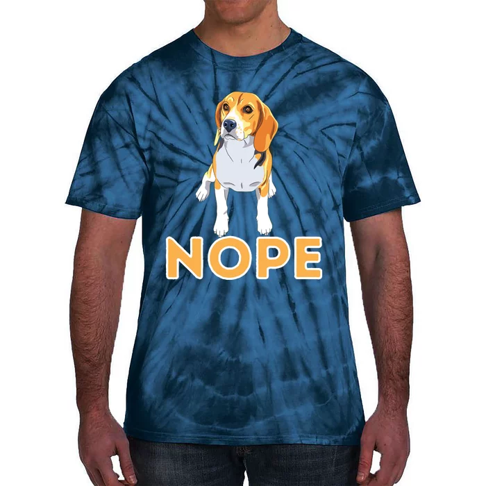 Nope Lazy Beagle Funny Beagle Dog Lover Pet Owner Tie-Dye T-Shirt